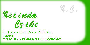 melinda czike business card